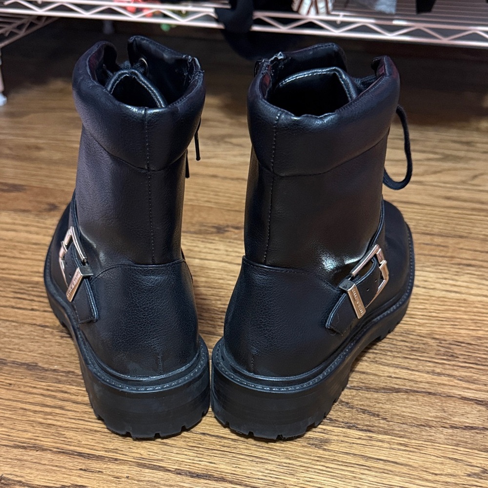 Kelly & Katie Black Women's Combat Boots - Picture 4 of 7